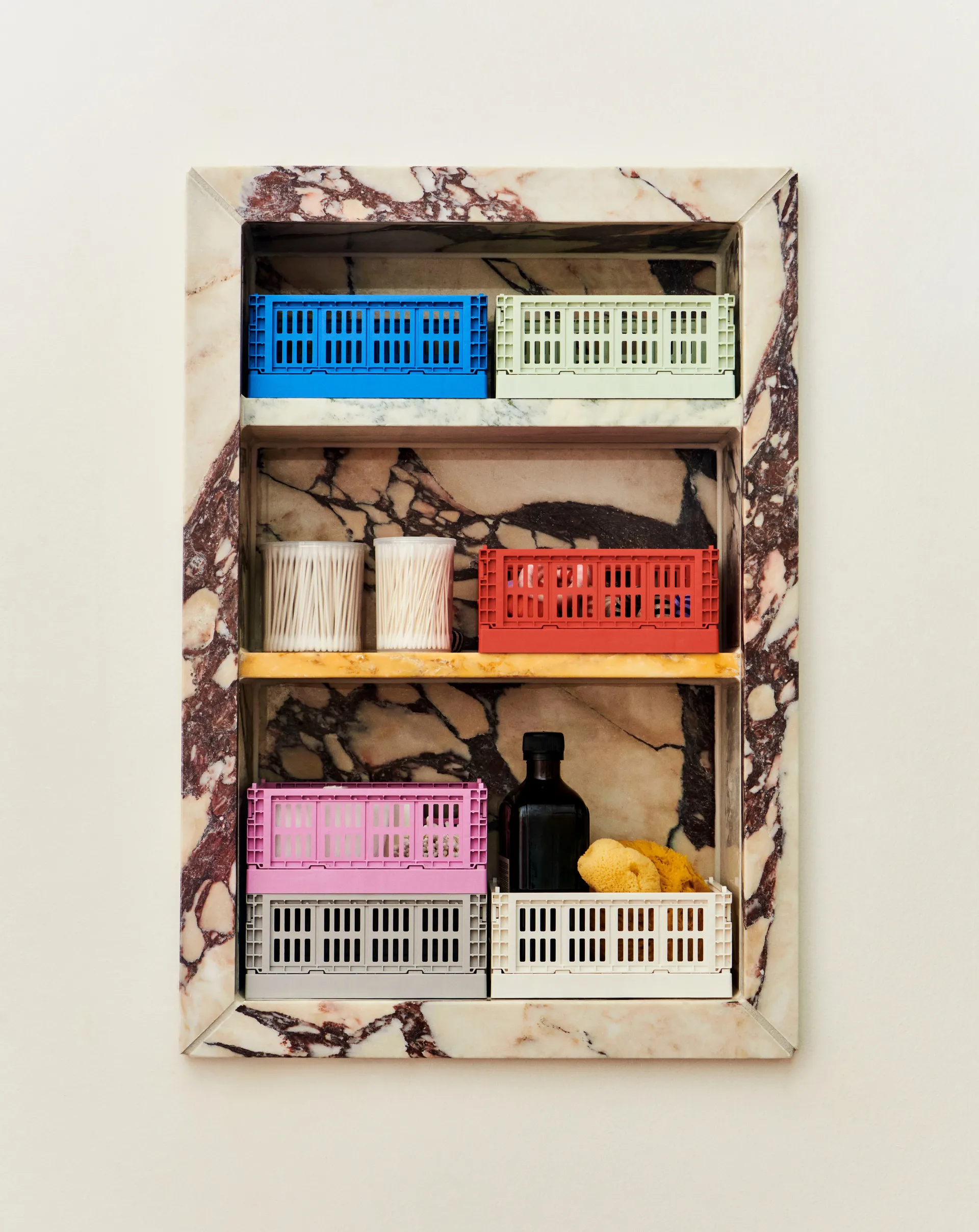 HAY Colour Crate Mini 2-pack 13x17 cm, Dusty rose HAY