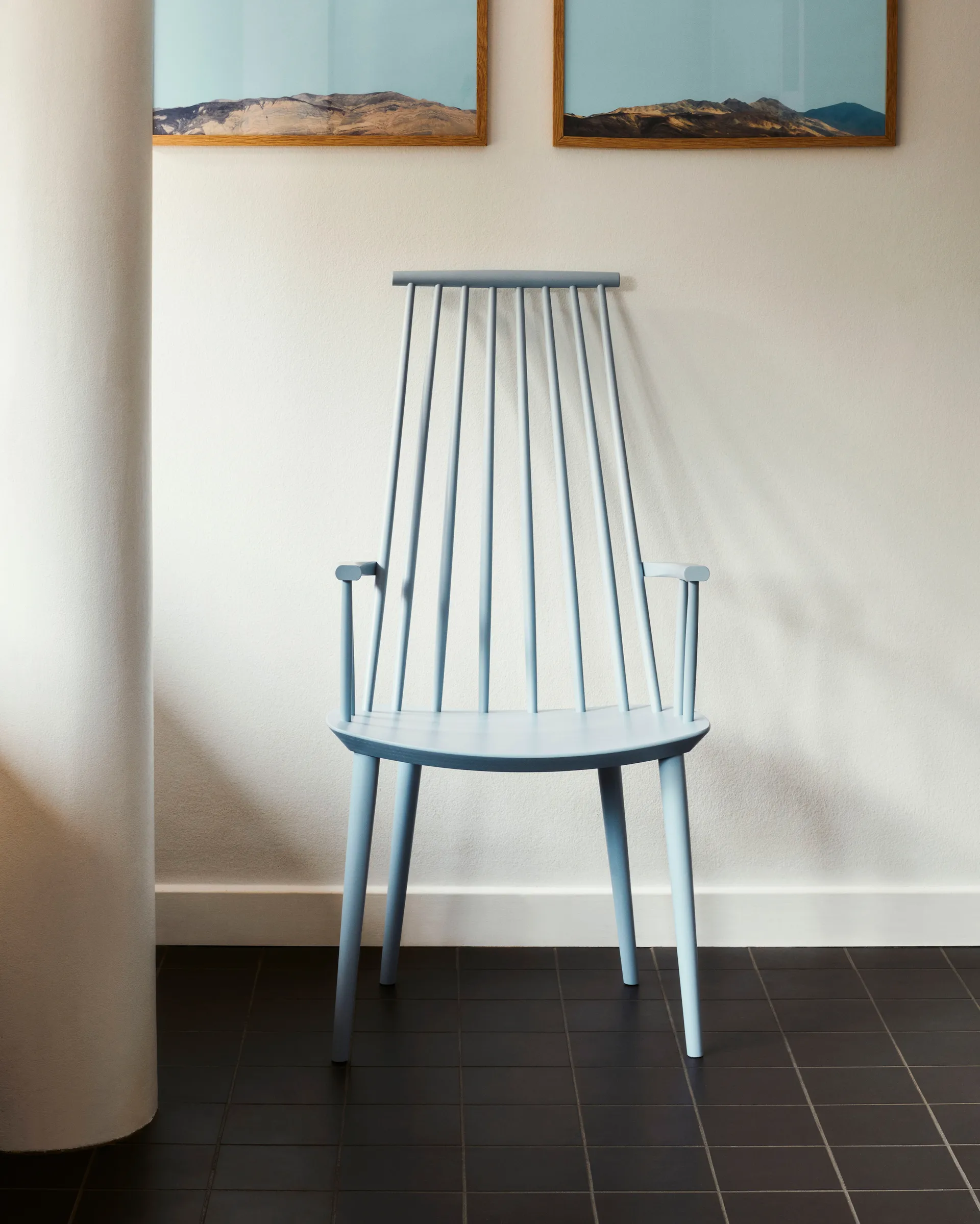 J110 armchair, Slate blue lacquered beech HAY