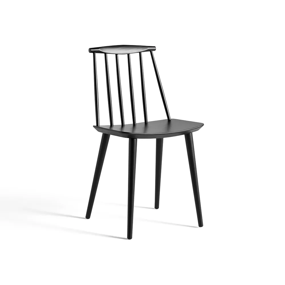 J77 chair, Black lacquered beech HAY