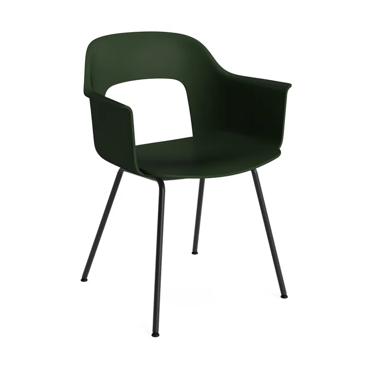 Layout Armchair 211 armchair - Bottle greel-black lacquered steel - HAY