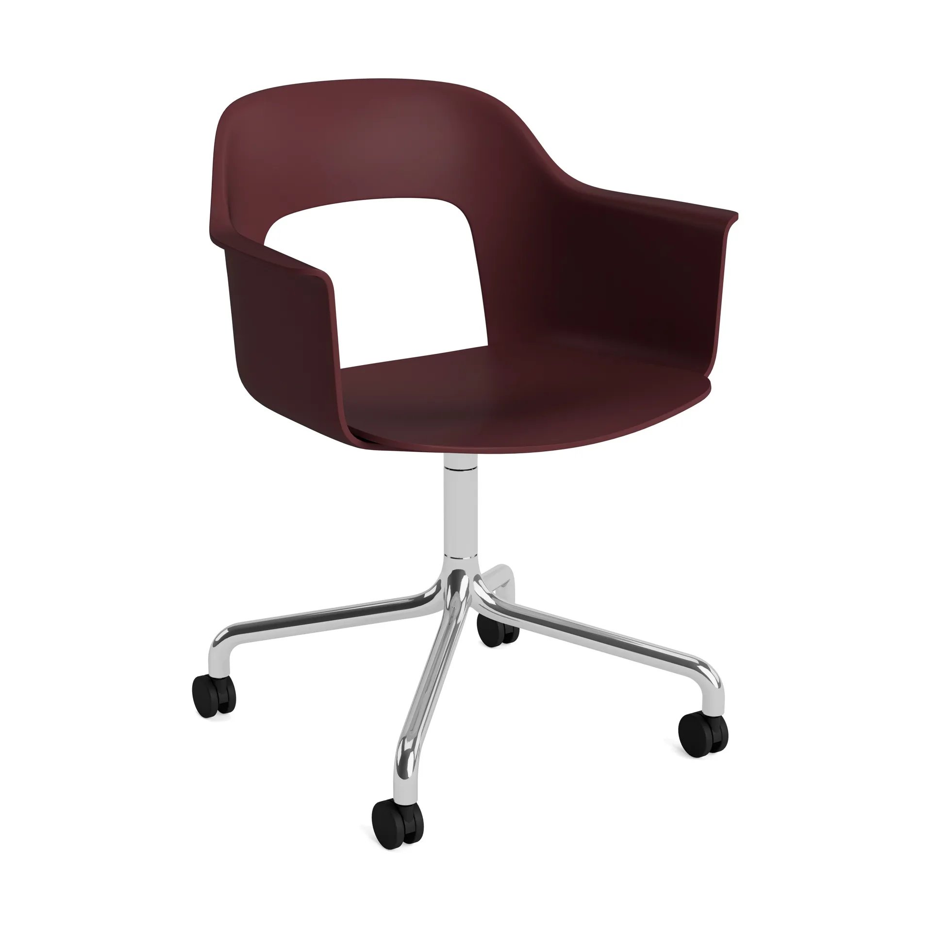 Layout Armchair 261 chair, Bordeaux-polished aluminum HAY