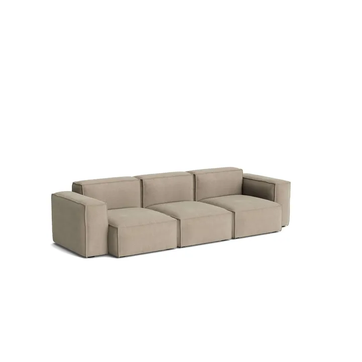 Mags Soft Low Armrest sofa 2.5-seater combination 1 - Linara beige, removable cover - HAY