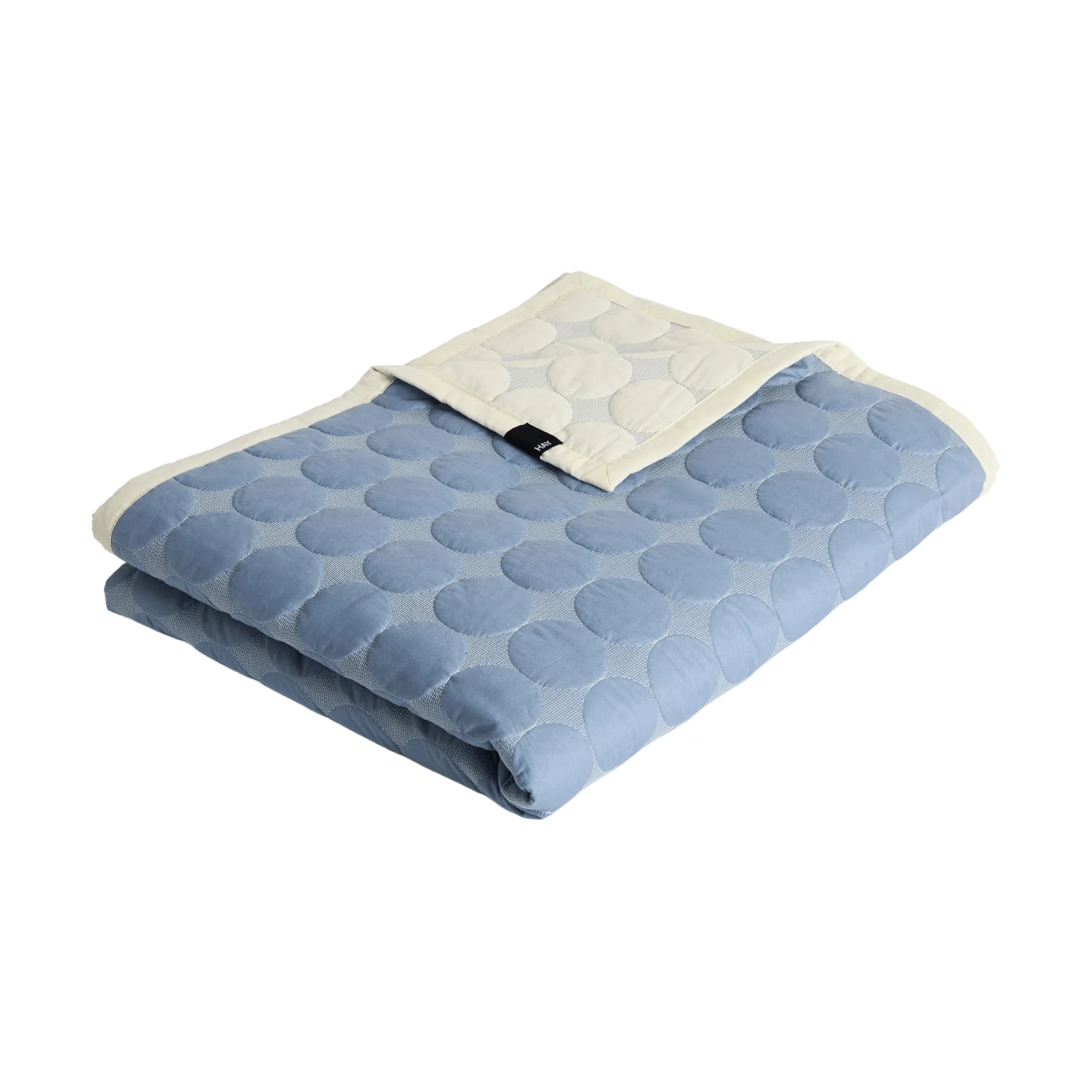 Mega Dot organic bedspread 195x245 cm, Dusty blue HAY