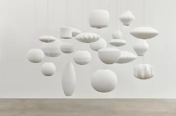 Nelson Bubble Angled sphere pendant S - Off white - HAY