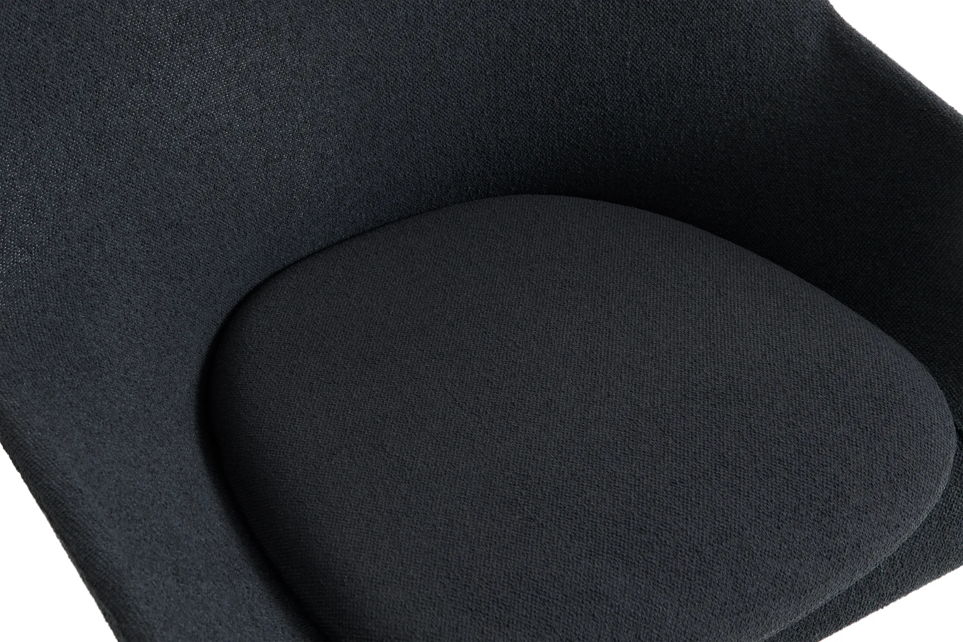 O2 Lounge Chair armchair, Soft black-svartlackerad steel HAY