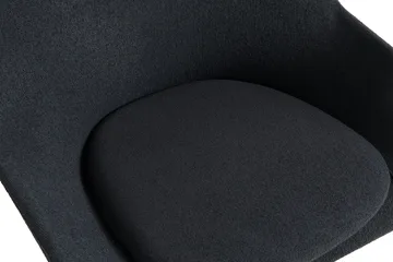 O2 Lounge Chair armchair - Soft black-svartlackerad steel - HAY