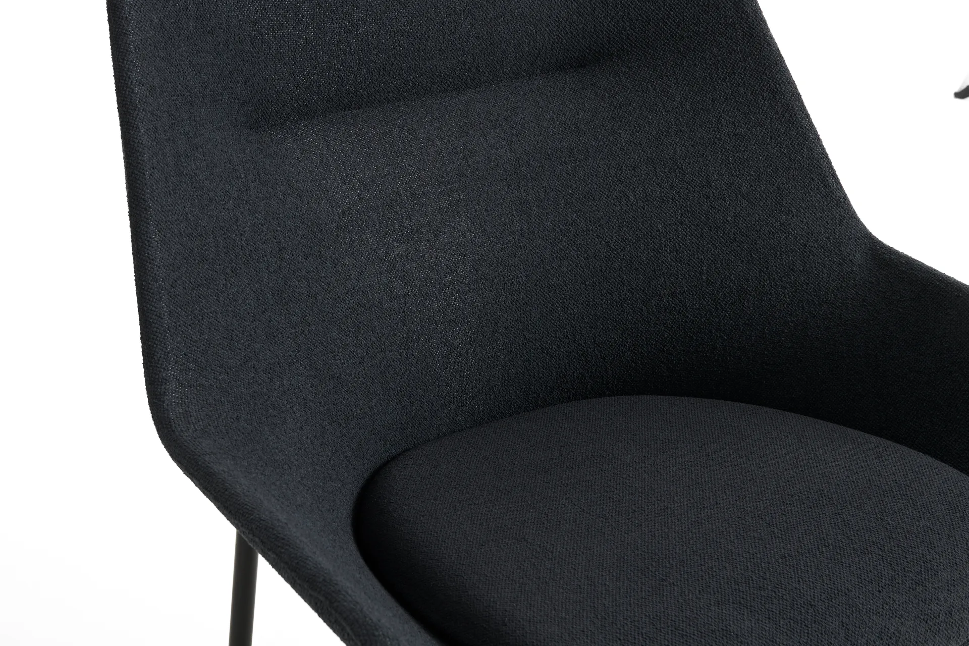 O2 Lounge Chair armchair, Soft black-svartlackerad steel HAY