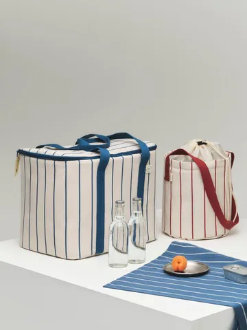 Outdoor Market cooler bag - Blue-beige - HAY