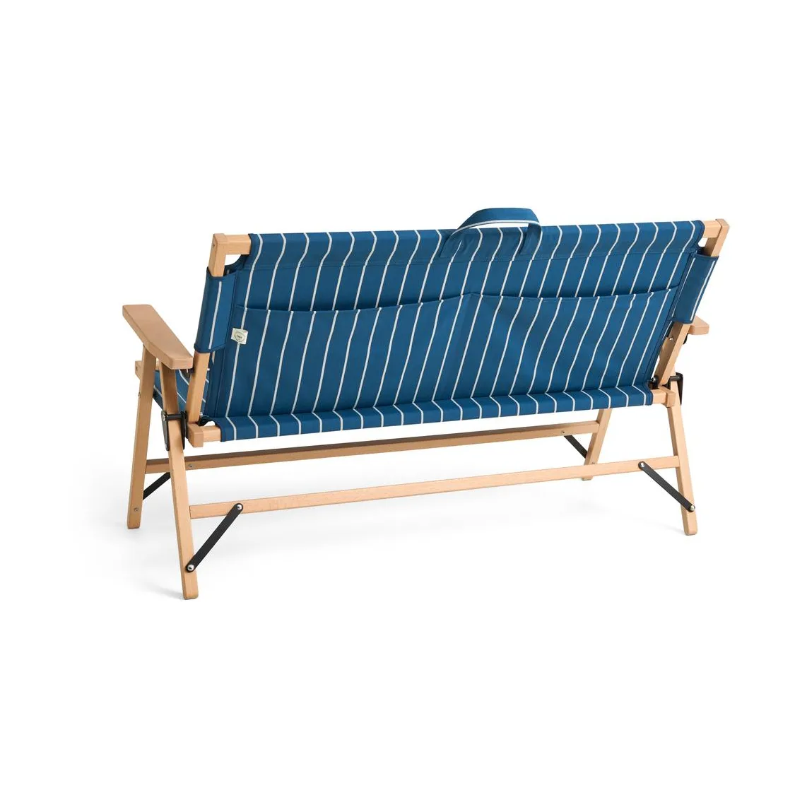 Outdoor Market foldable sofa, Blue-beige, 2-seater HAY