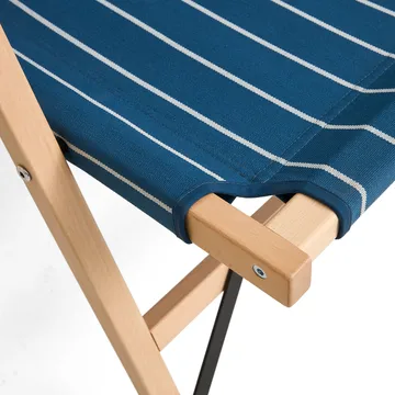Outdoor Market foldable sofa - Blue-beige, 2-seater - HAY