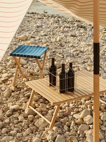 Outdoor Market folding table - Beech, large - HAY