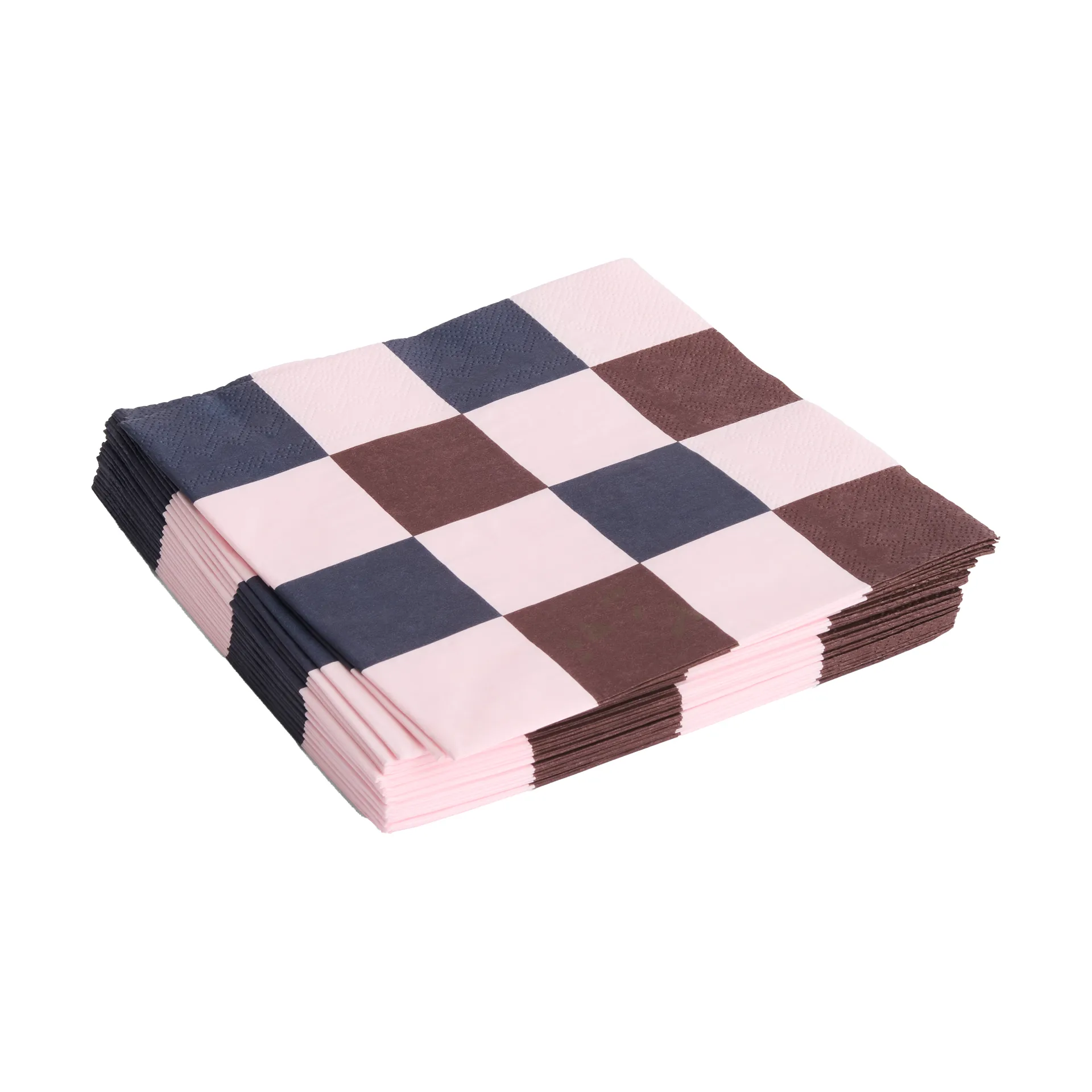 Pattern Dinner Check napkin 40x40 cm 20-pack, Light pink-bordeaux-black M HAY
