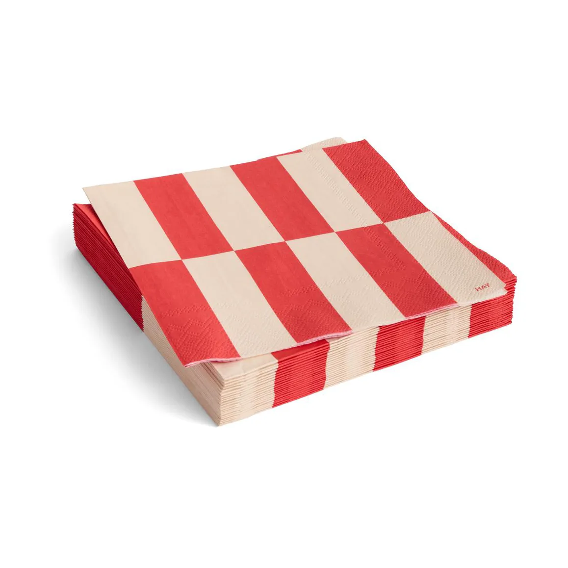 Pattern Lunch napkin 33x33 cm 20-pack, Off white-red HAY
