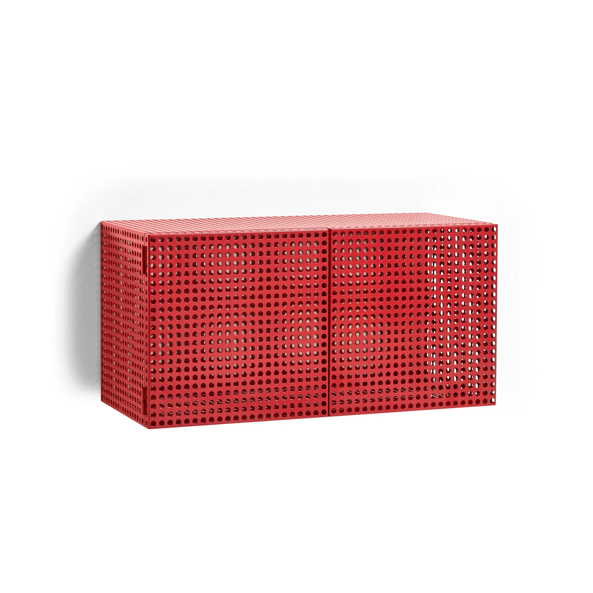 Perforated Cabinet wall cabinet small, Wine red HAY