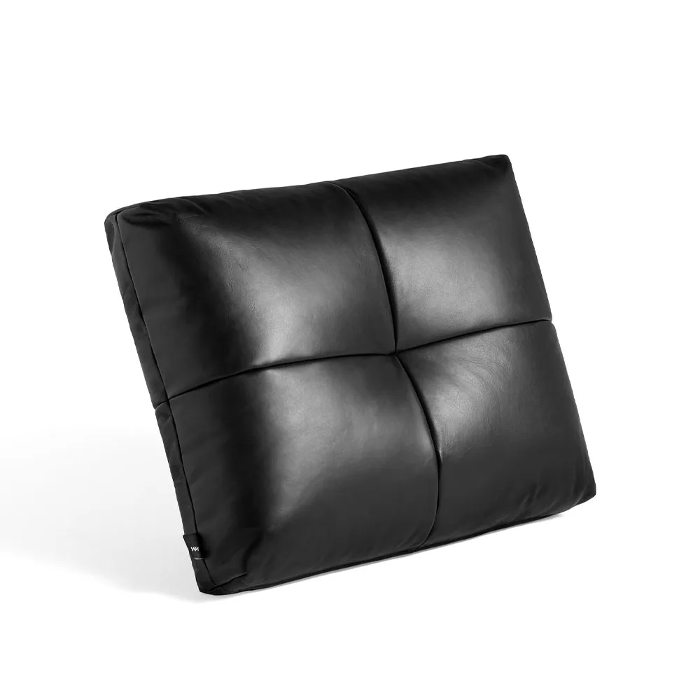 Quilton cushion, Leather sense black HAY