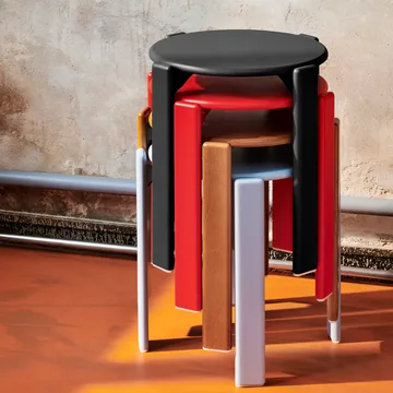 Rey stool Ø46,5x46 cm - Deep black - HAY