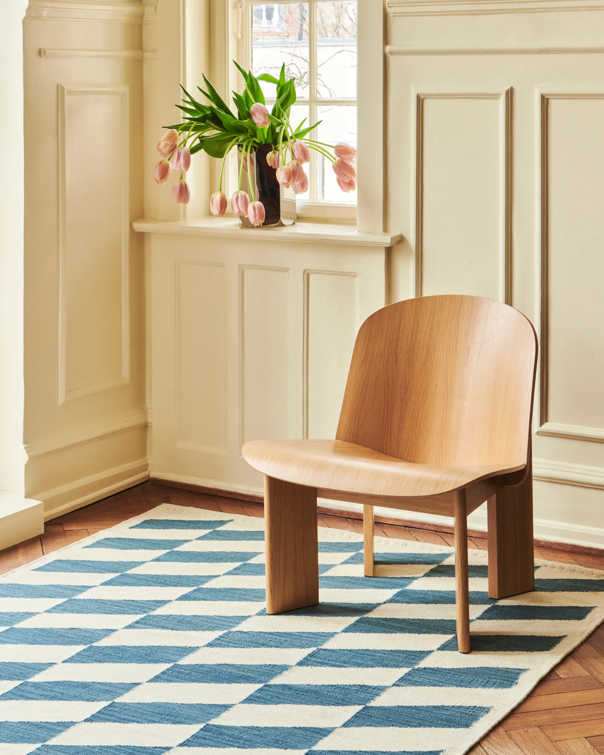 Shift Kelim rug 140x200 cm, Blue HAY
