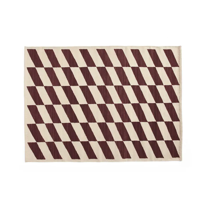 Shift Kelim rug 140x200 cm - Burgundy - HAY