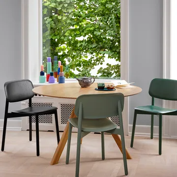 Soft Edge 60 chair - Fall red-Fall red oak frame - HAY