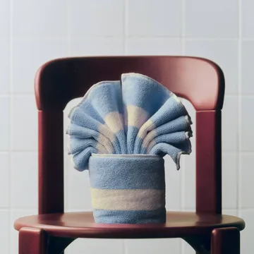 Stripe towel - Dusty blue, 40x60 cm - HAY