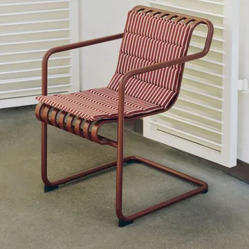 Terrazza Folding seat cushion - Terracotta bold stripe, 82x40 cm - HAY