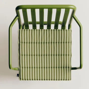 Terrazza seat cushion - Olive bold stripe, 40x40 cm - HAY
