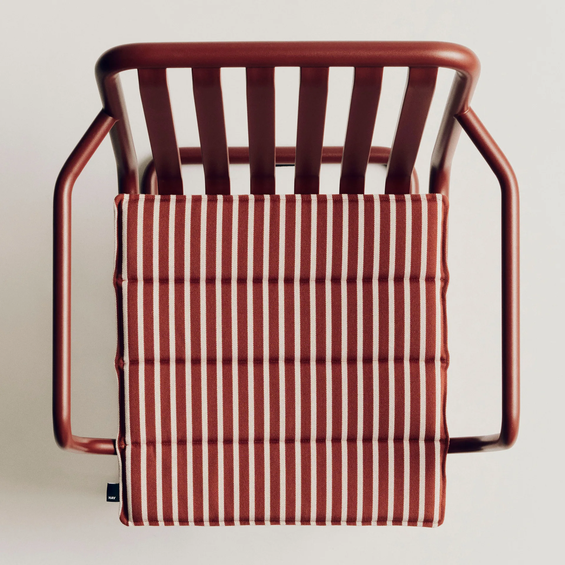 Terrazza seat cushion, Terracotta bold stripe, 40x40 cm HAY