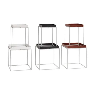 Tray Table medium side table - Chocolate silicone grey, 30x30x44 cm - HAY