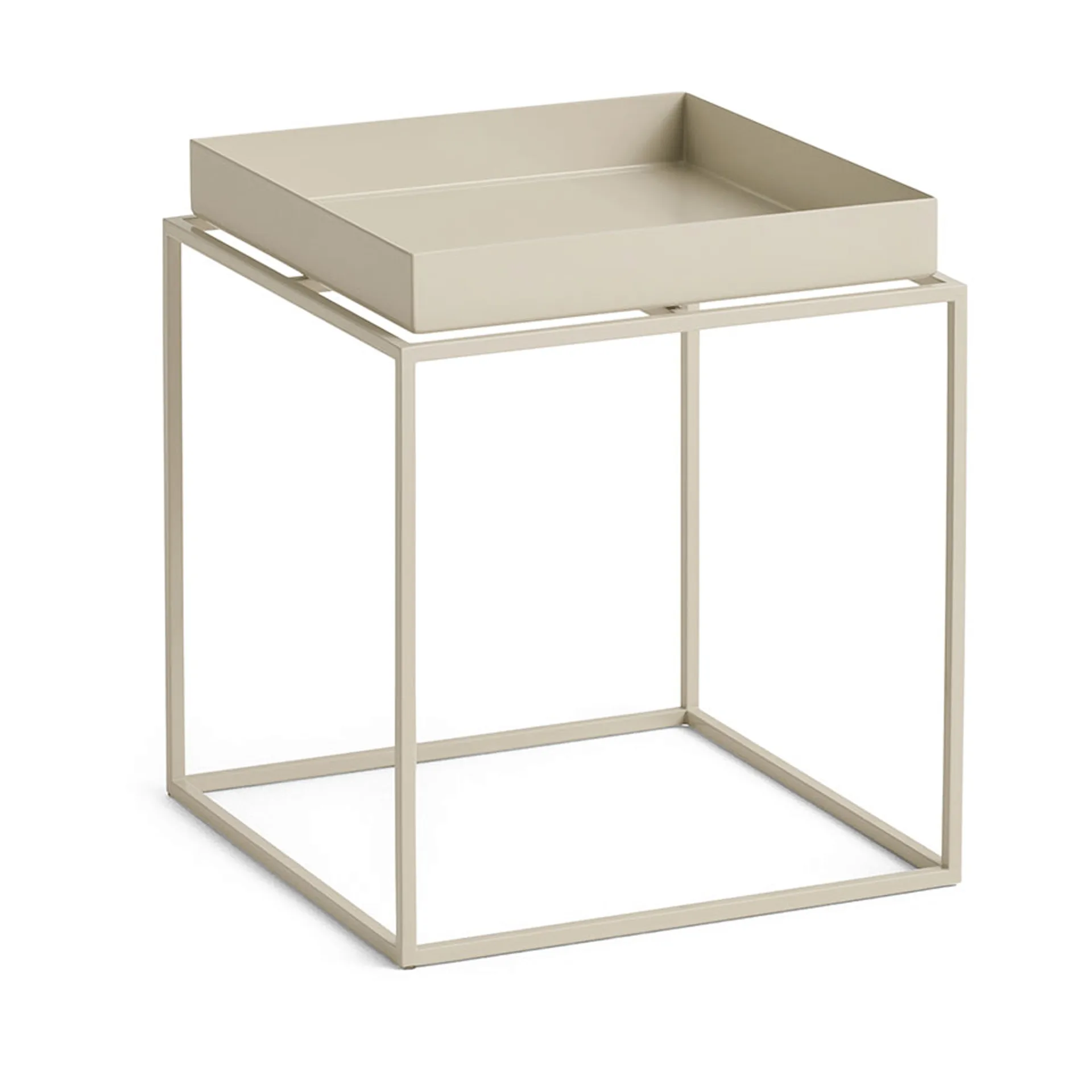 Tray Table medium side table, Warm beige, 30x30x34 cm HAY