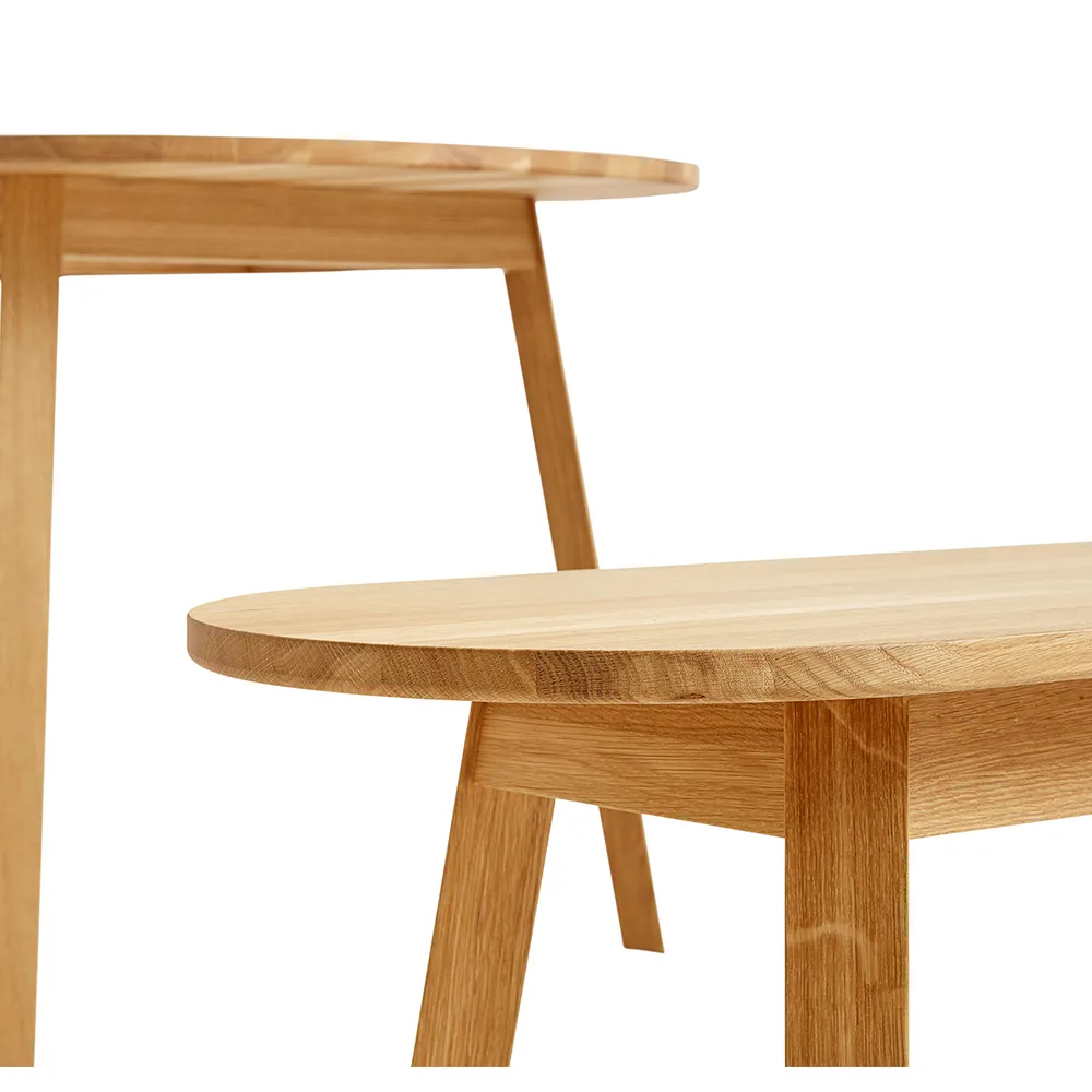 Triangle Leg bench, Oiled oak 200 cm HAY
