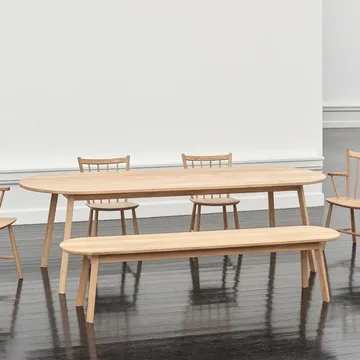 Triangle Leg dining table - Lacquered oak, 200x85 cm - HAY