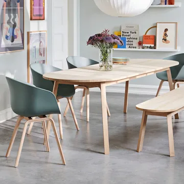 Triangle Leg dining table - Lacquered oak, 200x85 cm - HAY