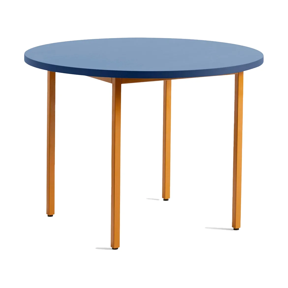 Two-Colour dining table Ø105 cm, Ochre-blue HAY
