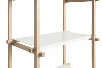 Woody Column shelf - Oak-almond white, high - HAY