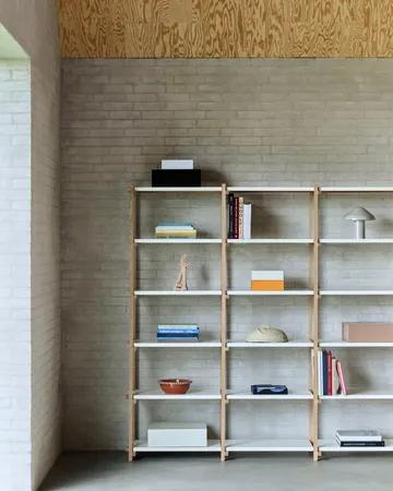 Woody shelf - Oak-almond white, high - HAY