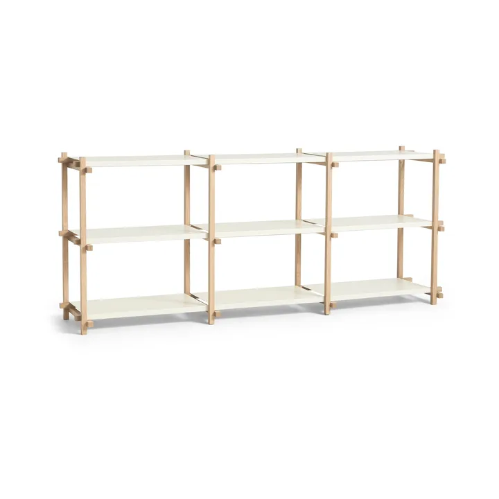 Woody shelf - Oak-almond white, low - HAY