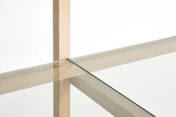 Woody shelf - Oak-clear glass, low - HAY