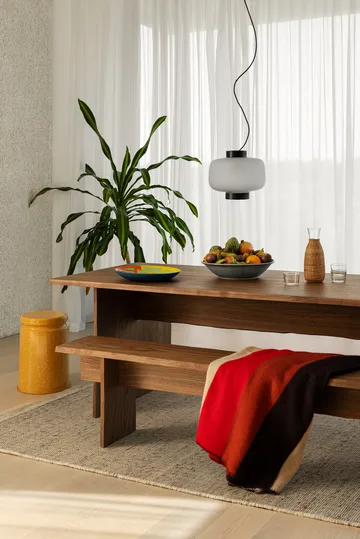Bookmatch bench 210 cm - Walnut - Hem