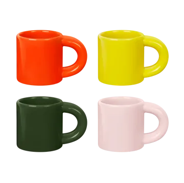 Bronto espresso cup 10 cl 4-pack - Multi - Hem