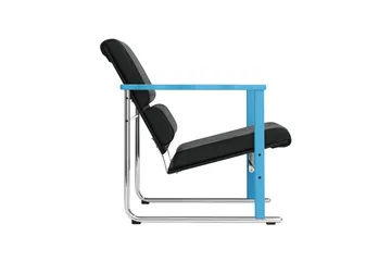 Experiment 502 lounge chair - Blue-black leather - Hem