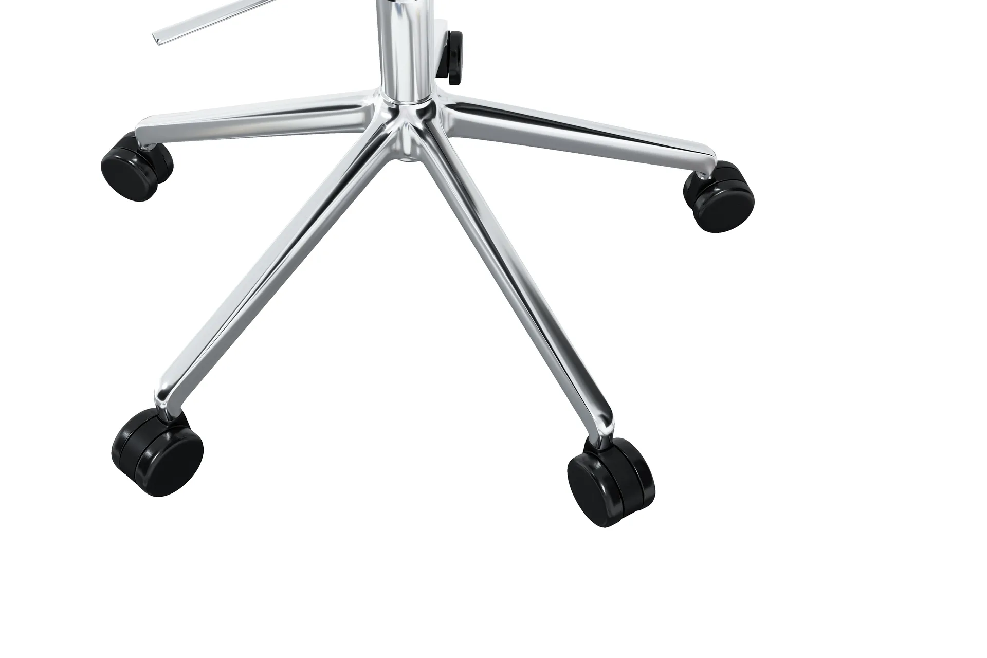 Kendo Swivel office chair with 5 wheels, Icicle-polished aluminium Hem