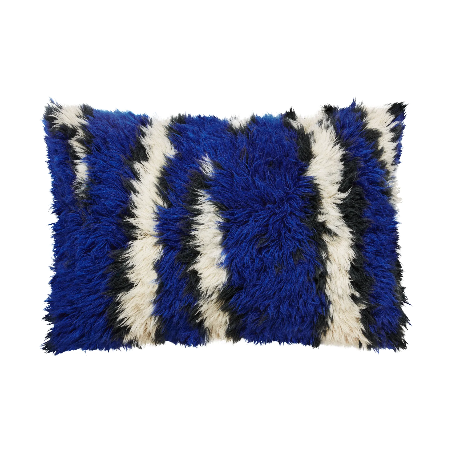 Monster cushion Large 40x60 cm, Ultramarine blue-off white Hem