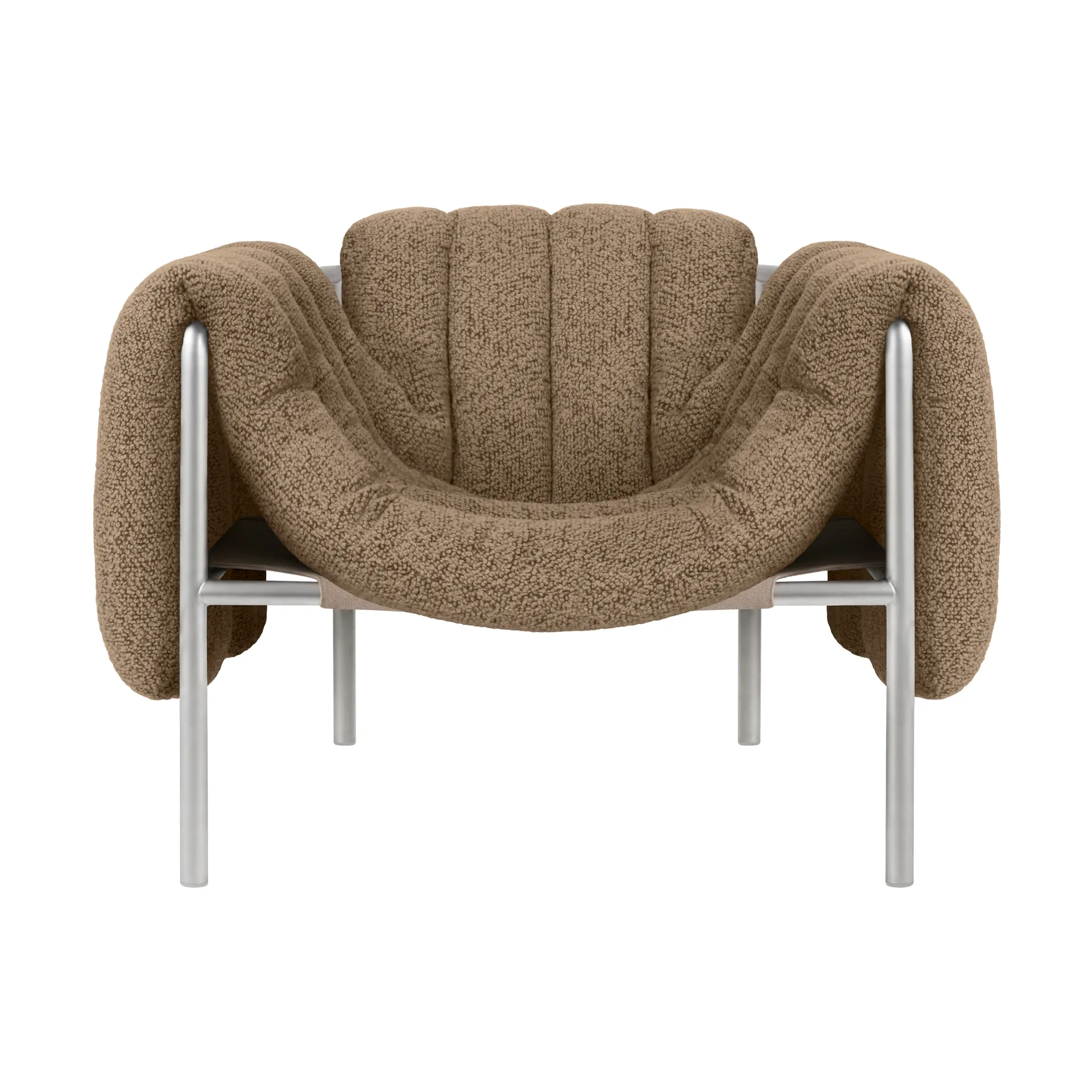 Puffy lounge chair, Sawdust-stainless steel Hem