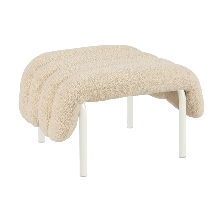 Puffy ottoman 58x67 cm - Eggshell-cream - Hem