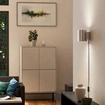 Evoke wall lamp small - Chrome - Herstal