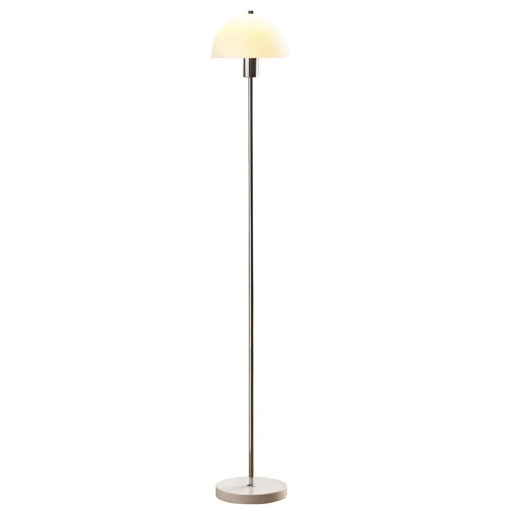 Vienda floor lamp, white-glass Herstal