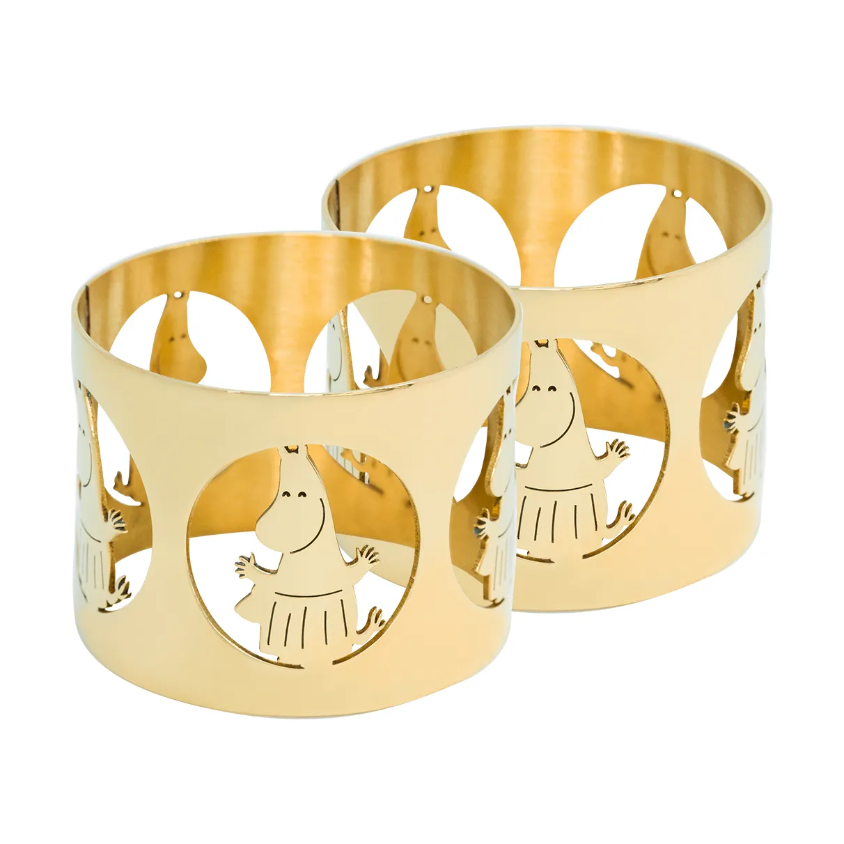 Hilke X Moomin napkin rings Moominmamma 2-pack, Brass Hilke Collection