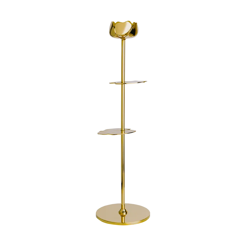 Ninfea Alta candlestick 35 cm, Brass Hilke Collection