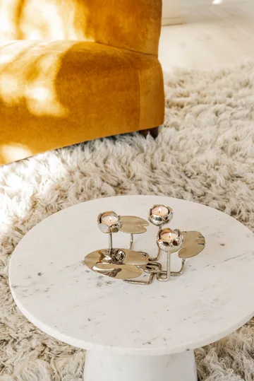 Ninfea grande candlestick - Nickel-plated brass - Hilke Collection