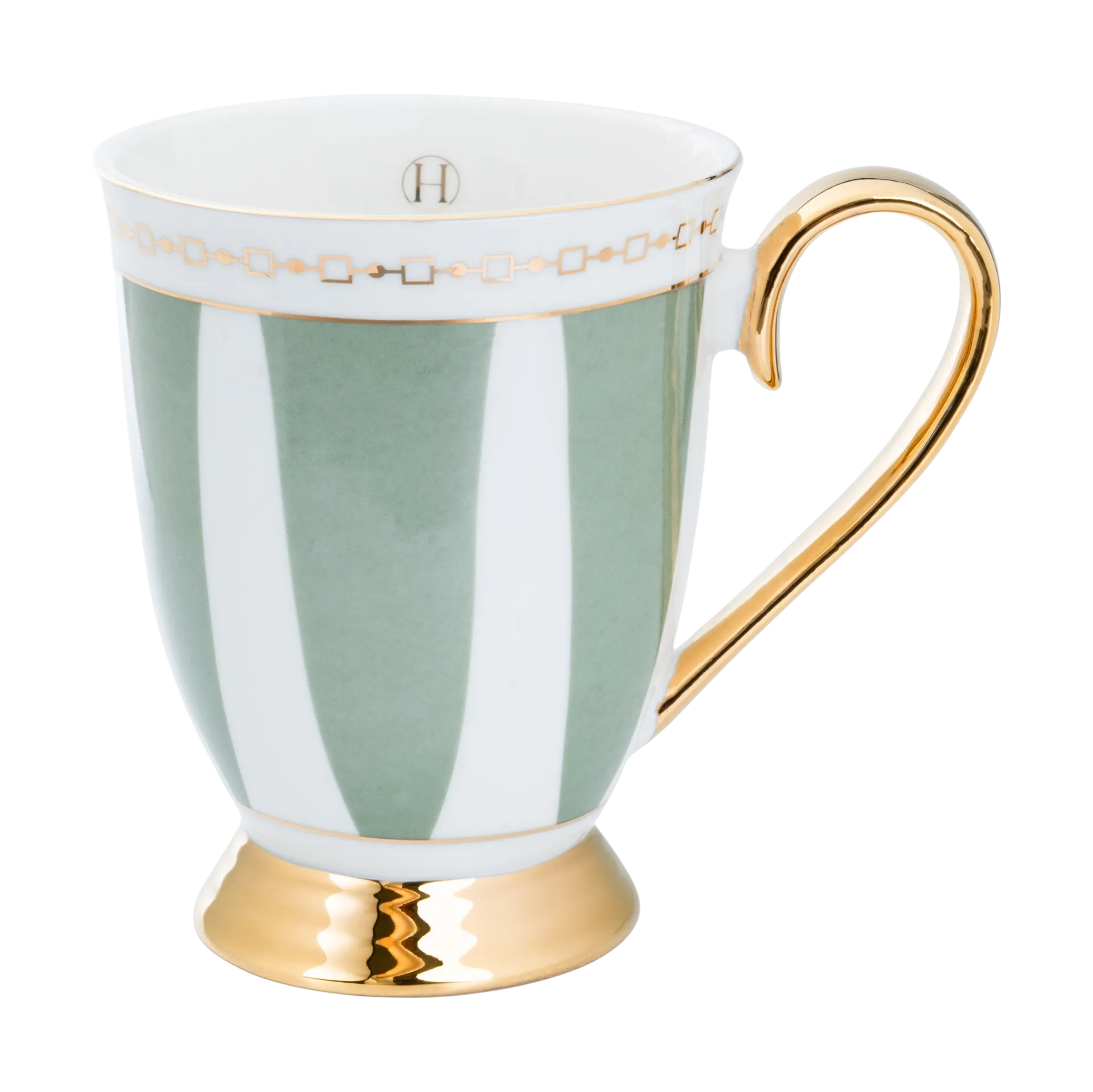 Stripes Sage mug, 28 cl Hilke Collection